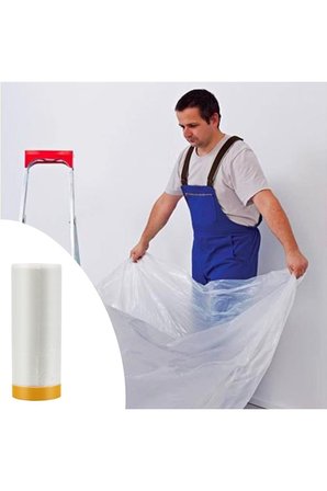 Plentiful Boya Badana Eşya Koruma Hışır Örtüsü 280cm x 15 mt Yapışkanlı Hışır Örtü TYG34-RSYT
