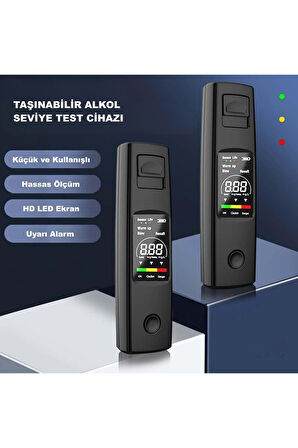 Plentiful Taşınabilir Alkol Ölçüm Test Cihazı Trafik Alkol Tester Yüksek Hassasiyet Hızlı Tepki Şarjlı