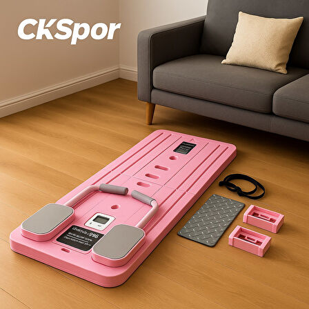 Pilates Tahtası Seti Reformer Etkili Çok Amaçlı Direnç Lastikli Diz Minderli Ev Tipi Pilates Aleti