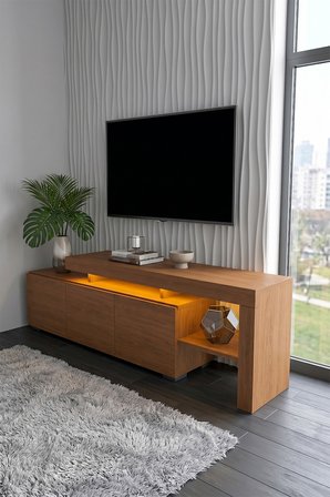 Luma Led Işıklı TV Ünitesi 160 cm - Modern TV Sehpası