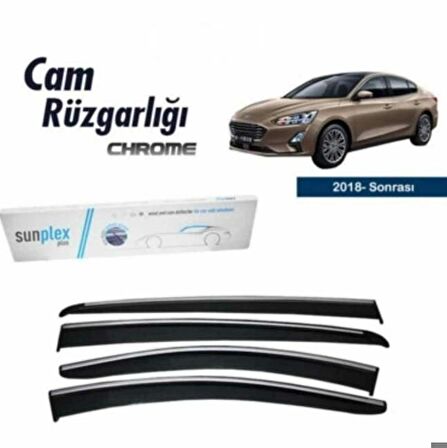 Fiat Focus 4 (hb-sedan) Kromlu Cam Rüzgarlığı 2018 ve sonrası Sunplex