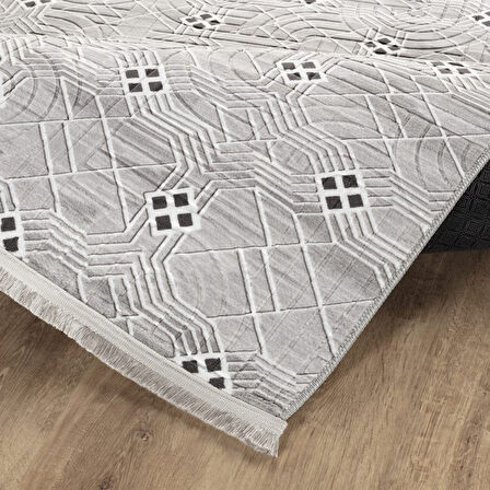 Aries Home Plus Leke Tutmaz Silinebilir Makinada Yıkakabilir Yumuşak Kaymaz Jel Taban Halı
