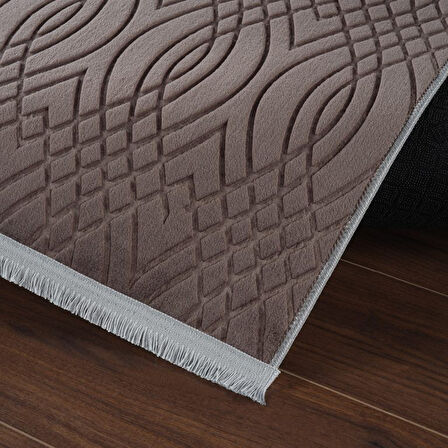 Aries Home Plus Leke Tutmaz Silinebilir Makinede Yıkakabilir Yumuşak Kaymaz Jel Taban Halı