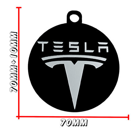 Tesla Amblemi Vantuzlu Pleksi Cam Süsü Arma Araba Oto Aksesuar Etiketçi Resimlik Model-3