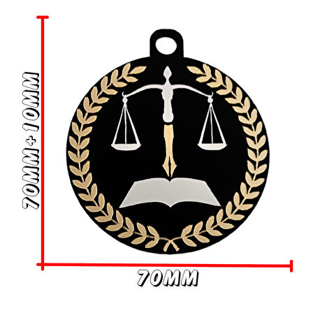 Hukuk Adalet Avukatlık Amblemi Vantuzlu Pleksi Cam Süsü Arma Araba Oto Aksesuar Etiketçi Resimlik Model-1