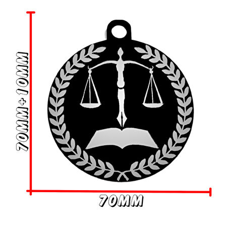 Hukuk Adalet Avukatlık Amblemi Vantuzlu Pleksi Cam Süsü Arma Araba Oto Aksesuar Etiketçi Resimlik Model-3