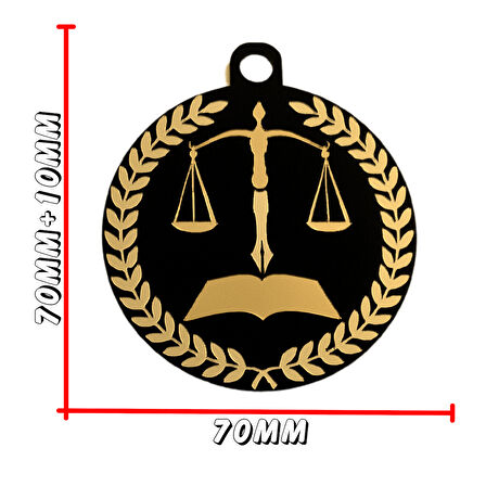 Hukuk Adalet Avukatlık Amblemi Vantuzlu Pleksi Cam Süsü Arma Araba Oto Aksesuar Etiketçi Resimlik Model-4