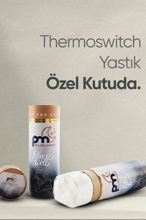 Isı kontrol yastığı TERMOSWITCH Ortopedik Düz Uzun boy Visko yastık -Termal ısı dengeleyici yastık