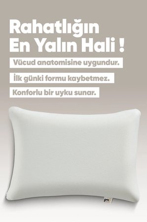 Termal Visko Yastık Isı Dengeleyici - Akıllı Lüx Visco Yastık - Isı Hafızalı Tombul Ortopedik Yastık