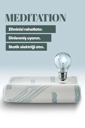 Ortopedik Yastık Meditation Servikal Destek Yastığı [ Anti Stres ] Çift boyun destekli Visko Yastık
