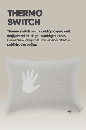 Akıllı Isı Hafızalı Tombul Visko Yastık - Ortopedik Termal Isı Dengeleyici [TERMOSWITCH] Lüx yastık