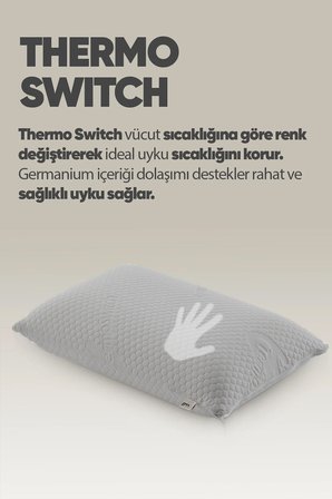 Akıllı Visko Yastık - Isı Hafızalı Tombul Ortopedik Lüx Yastık - Termal Isı dengeleyici