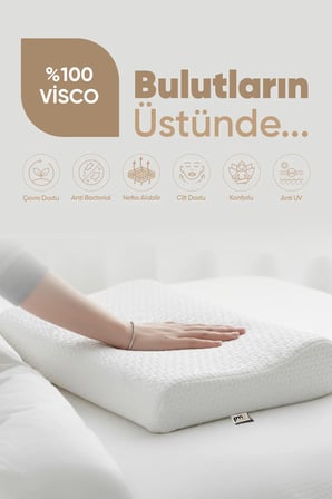 Boyun Destek Yastığı - Boyun Düzleşmesi için VisKo Yastık Tek Taraflı Lüx [Air Comfort]