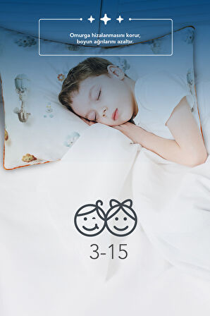 2 Adet Müslin kumaşlı ortopedik çocuk yastığı,Visco parçacıklı pamuk kılıflı  40*60 *1100 gr(bulut)