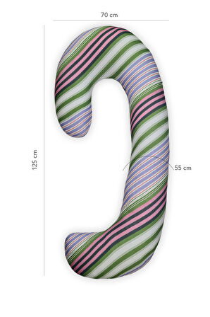 Hamile yastığı,sarılma yastığı aktivite yastığı pamuk kumaş (Yeşil)