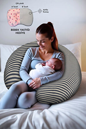 Hamile yastığı,sarılma yastığı aktivite yastığı pamuk kumaş (siyah)