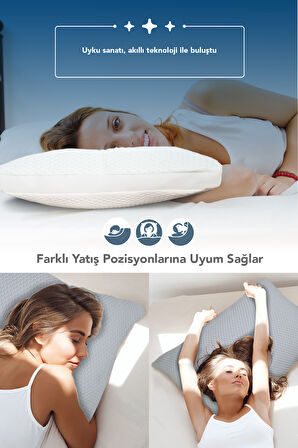 2 Adet süper klimalı yastık,pamuk kumaşlı hava kanallı yastık,1.kalıte boncuk silikon 1000 gr