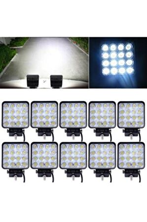 10 Adet 16 Led Off Road Sis Fari Sis Lambasi Çalisma Lambasi Projektör