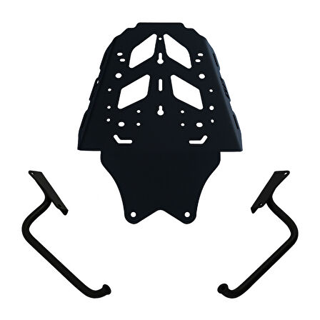 GP Kompozit KTM 250 / 390 Adventure 2020-2024 Uyumlu Arka Çanta Demiri Siyah