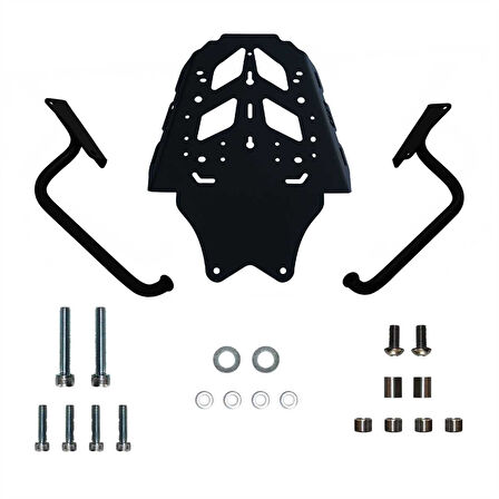 GP Kompozit KTM 250 / 390 Adventure 2020-2024 Uyumlu Arka Çanta Demiri Siyah