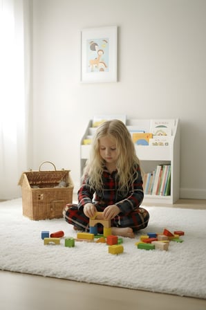 Çocuk Pijama Takımı Uzun Kollu Süet Örme Kumaş