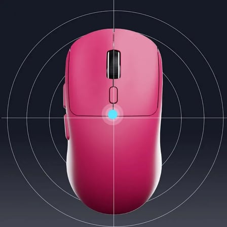 3 Modlu Kablosuz Oyun Mouse Type-C Şarjlı Bluetooth 2.4GHz Dual Mode 6400 DPI Ultra S203 pembe