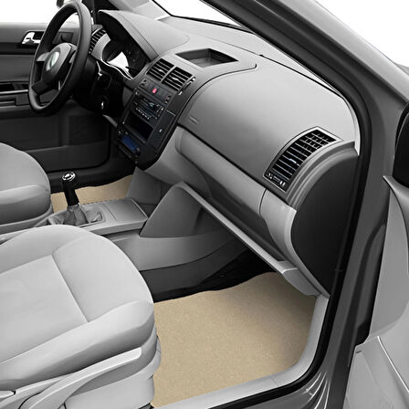 5 Parça Açık Kahverengi Araç Halı Paspas Takımı – Ön ve Arka Uyumlu Taban Koruyucu