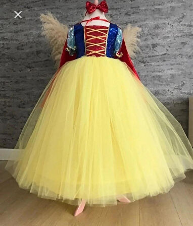 PAMUK PRENSES KOSTÜMÜ PAMUK PRENSES ELBİSE KIZ ÇOCUK KOSTÜM ÇOCUK ABİYE