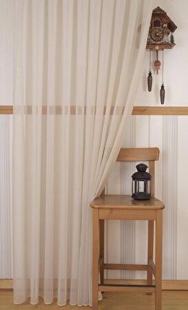 Massarelli Pamuk Dokulu Tül Bej Pilesiz