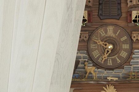 Massarelli Pamuk Dokulu Tül Ekru 1-3 Sık Pile