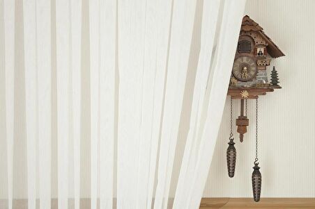 Massarelli Pamuk Dokulu Tül Ekru 1-3 Sık Pile