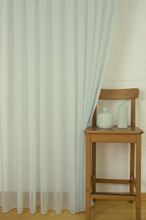 Massarelli Pamuk Dokulu Tül Mint Rengi 1-3 Sık Pile