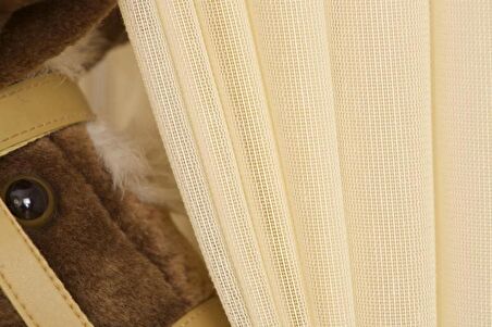 Massarelli Pamuk Dokulu Tül Sarı 1-3 Sık Pile