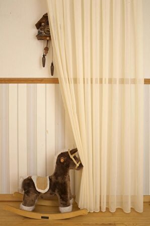 Massarelli Pamuk Dokulu Tül Sarı Pilesiz