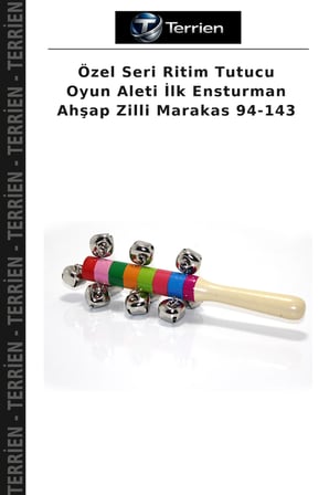 Özel Seri Ritim Tutucu Oyun Aleti İlk Ensturman Ahşap Zilli Marakas 94-143