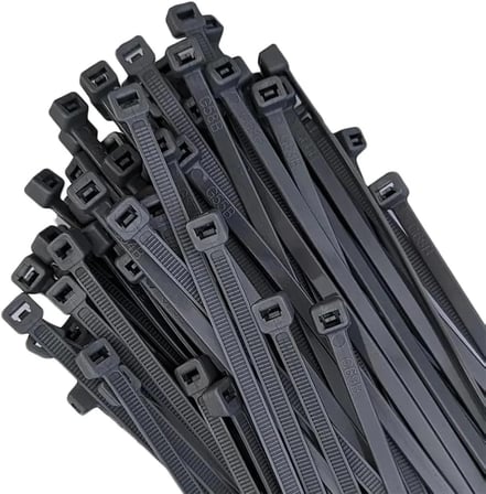 Pemsan 100 Adet 45cm x 8mm Siyah Kablo Bağı Plastik Kelepçe