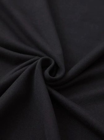 Pomeya  Baskılı Oversize Bisiklet Yaka T-shirt - Siyah