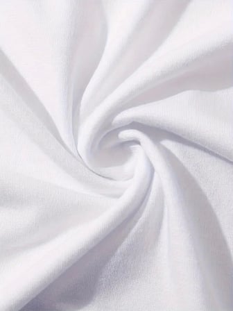Pomeya  Baskılı Oversize Bisiklet Yaka T-shirt - Beyaz