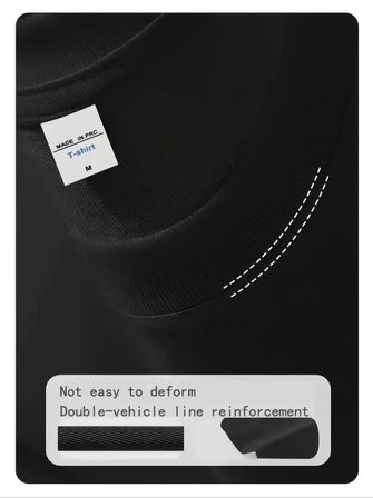 Pomeya  Baskılı Oversize Bisiklet Yaka T-shirt - Siyah