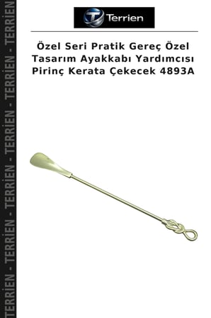Özel Seri Pratik Gereç Özel Tasarım Ayakkabı Yardımcısı Pirinç Kerata Çekecek 4893A