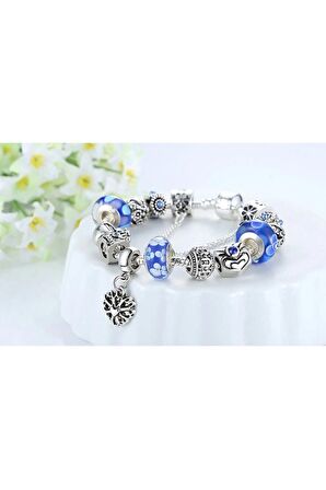 Pandora Tarz, Yeni Trend, 3 Renk Seçenekli Charm Bileklik, Ahşap Kutu Içerisinde