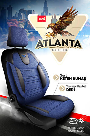 PANDA ATLANTA SERİSİ KETEN KUMAŞ OTO KOLTUK KILIFI - TAM SET