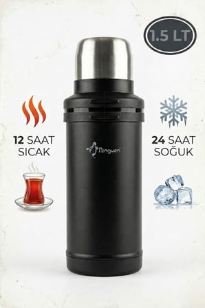 2 Litre Avcı Termos Vakumlu Çelik Termos Kamp Piknik Çay Kahve Termosu SUS304 BPA Free