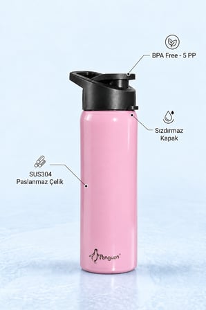 600 ml Sporcu Su Matarası Çelik Suluk SUS304 Paslanmaz Çelik Sızdırmaz Spor Kapaklı BPA Free