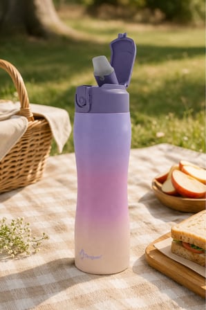 750 ml Çelik Matara Sızdırmaz Kapaklı BPA Free Spor Su Şişesi Sus304 Paslanmaz Çelik