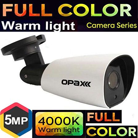 OPAX-1290 5MP FULL COLOR AHD 6 WARM LIGHT 4 in 1 AHD BULLET FULL COLOR METAL BULLET CAMERA