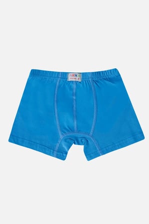 Rahat Kesim Renkli İç Çamaşırı Normal Bel Erkek Çocuk Düz Pamuklu Likralı Mavi Boxer 6'lı Paket
