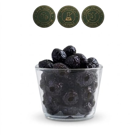 Pinora Gemlik Çeşidi Kuru Sele Siyah Zeytin – 900 g