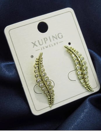 14 K KAPLAMA XUPİNG YAPRAK KÜPE