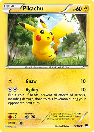 Pokemon Pikachu 60HP Kart